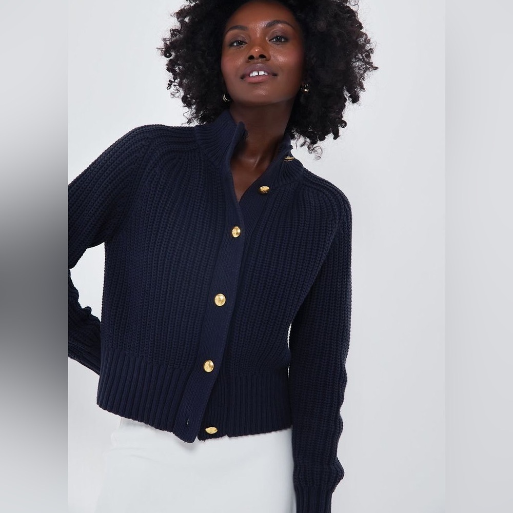 India Hicks x Tuckernuck Chelsea Navy Cardigan